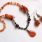 Set agate, cercei si colier cu pandantiv, bijuterii agate 34387