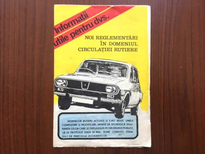 noi reglementari in domeniul circulatiei rutiere ACR 1983 RSR + 2 pliante gratis
