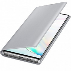 Husa Flip Carte LED View EF-NN970PSEGWW, Samsung N970 Galaxy Note 10 / Note 10 5G - Silver