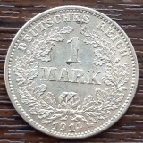 (A256) MONEDA DIN ARGINT GERMANIA - 1 MARK 1914, LIT. G, STARE FOARTE BUNA, Europa