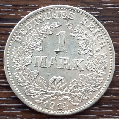 (A256) MONEDA DIN ARGINT GERMANIA - 1 MARK 1914, LIT. G, STARE FOARTE BUNA foto