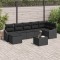 vidaXL Set de canapele pentru grădină 8 pcs Negru Rattan poli 3346823