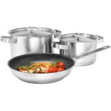 Set 3 vase de gătit din inox