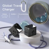 Incarcator Adaptor Calatorie UK USA Yesido 18W, 3.6A, 1 x USB-C - 3 x USB-A