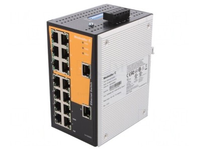 Switch Ethernet 16 Porturi RJ45 IP30 Neadministrabil foto