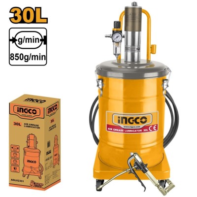Pompa de gresat Gresor Pneumatic 30L, 6-8bar, Ingco AGL02301 foto