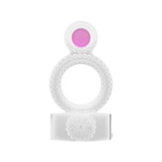 Inel vibrator pentru penis CASUAL LOVE Vibrating Ring for Couples, pentru erecții puternice și stimulare clitoris, transparent