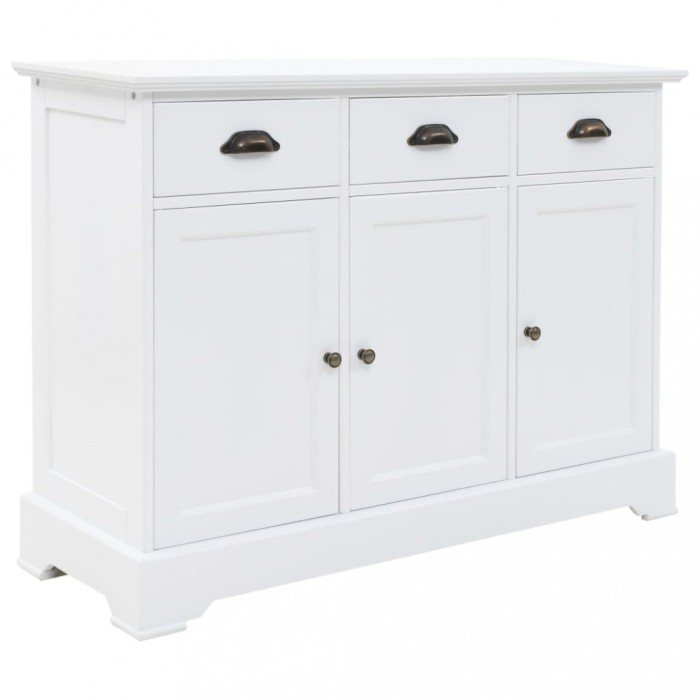 Gossi dulap cu 3 usi, 105x35x77,5 cm, mdf si lemn de pin