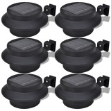 Cumpara ieftin Lampa solara pentru exterior 6 pcs Lumina pentru gard Neagra