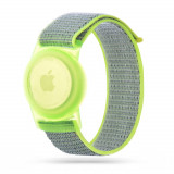 Curea Nylon Tech-Protect Kids pentru Apple AirTag Verde