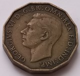 Marea Britanie , 3 pence 1937 George VI, Europa
