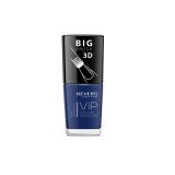 Lac de unghii Vip, 3D, Revers, albastru inchis, mat, 12 ml, Nr 009