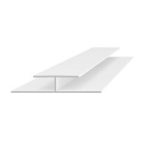 Profil de imbinare Vilo B3, PVC, alb, 2.7 m