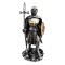 Statueta decorativa, Soldat in armura cu scut, Argintiu, 24 cm, 1951G-1