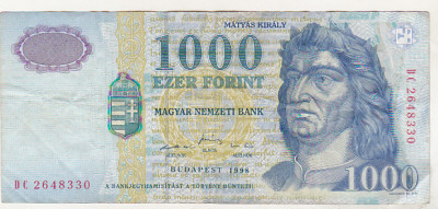 bnk bn Ungaria 1000 forint 1998 circulata foto