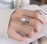 Cumpara ieftin Inel Argint 925 , zPlayful Kitty, , Pisicuta cu Perla Delicata