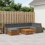 Cumpara ieftin Set de canapele de exterior 7 buc. 6-Locuri Natural si Antracit