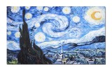 Cumpara ieftin Tablou celebru pictat manual, Noapte instelata, 100x60cm ulei pe panza, reproducere Vincent van Gogh