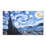 Tablou celebru pictat manual, Noapte instelata, 100x60cm ulei pe panza, reproducere Vincent van Gogh