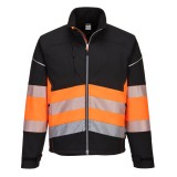 Cumpara ieftin Jacheta reflectorizanta din softshell PW375 negru portocaliu