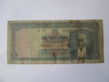Rara! Turcia 5 Lirasi/Lire 1961,bancnota uzata vedeti imaginile