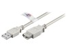 Cablu USB Goobay 2.0, 5m, gri, cu mufe USB A
