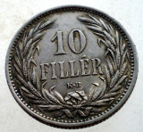 7.090 UNGARIA 10 FILLER 1908 KB, Europa, Nichel