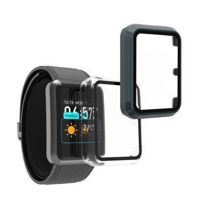 Set 2 Huse Kwmobile cu sticla securizata pentru Huawei Watch D, Transparent/Verde, Plastic, KWM000015ER005C foto