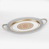 Cumpara ieftin Tava din rasina cu oglinda Grey Gold 39 cm