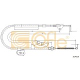 Cablu frana mana Citroen C1 (Pm, Pn); Peugeot 107; Toyota Aygo (Wnb1, Kgb1) Cofle 104510, parte montare : dreapta, spate