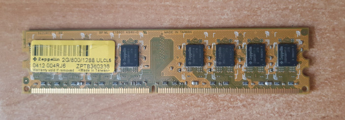 Memorie RAM Desktop PC Zeppelin - 2 GB, DDR, 800 Mhz, CL5