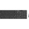 Kit birou negru wireless NATEC USB A US layout 10m