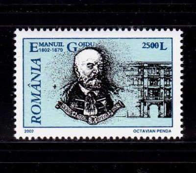 ✅ RO 2002 LP 1578 &amp;quot; Oameni de seama -Emanuil Gojdu&amp;quot; , serie , MNH foto