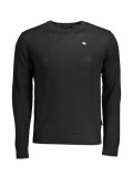 Cumpara ieftin Pulover DAMAVAND barbati, cu mini logo brodat, Regular fit, Negru (Marime: 3XL)