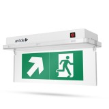Avide Lampa Exit IP65 Evacuare Urgenta 3.8W Autonomie 3 Ore Iluminat Industrial Montaj Aplicat