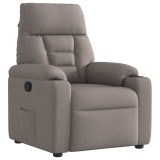 vidaXL Fotoliu rabatabil, gri taupe, material textil