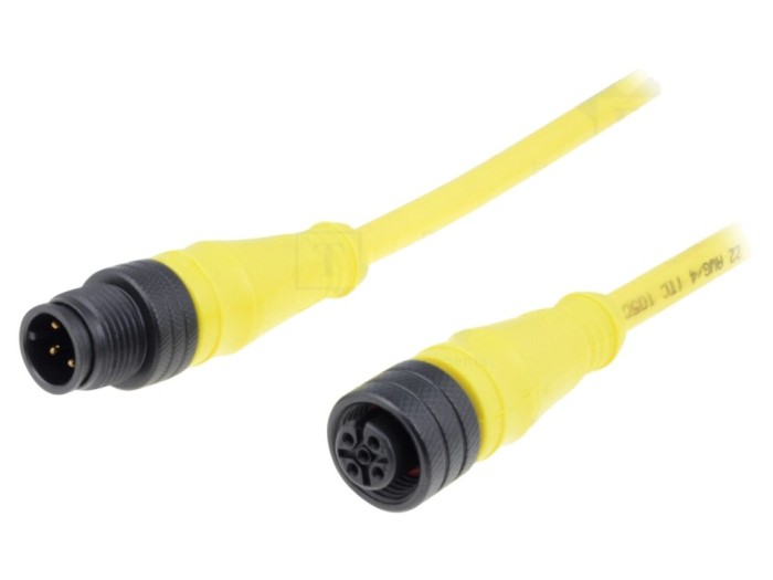 Cablu M12 4 pini 3m, IP67