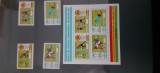 Ghana-Campionatul Mondial de fotbal Argentina 1978-serie completa si colita-nestampilate MNH(F1)