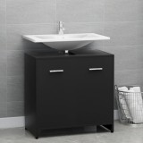 Dulap Baie Gossi Negru 60x33x61 cm Lemn Prelucrat | Corp Baie, Depozitare, Mobilier Baie