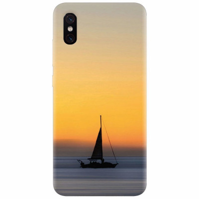 Husa silicon pentru Xiaomi Mi 8 Pro, Wind Sail Boat Ocean Sunset foto