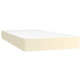 Cumpara ieftin Saltea cu arcuri buzunar, fermitate medie, crem, 100x200x20 cm, piele ecologica