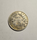 East India Company 1 One Rupee 1840 Regina Victoria, Asia