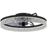 HOMCOM Ventilator de tavan cu lumină, ventilator LED de tavan dimabil cu telecomandă pentru dormitor și living, Negru | Aosom Romania