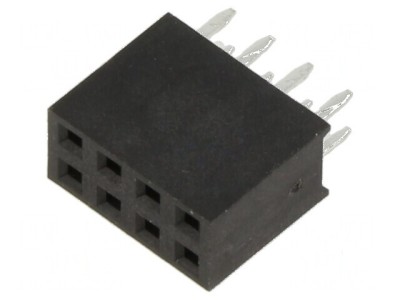 Conector şiruri pini soclu mamă 2,54mm 8 PIN THT pentru PCB foto