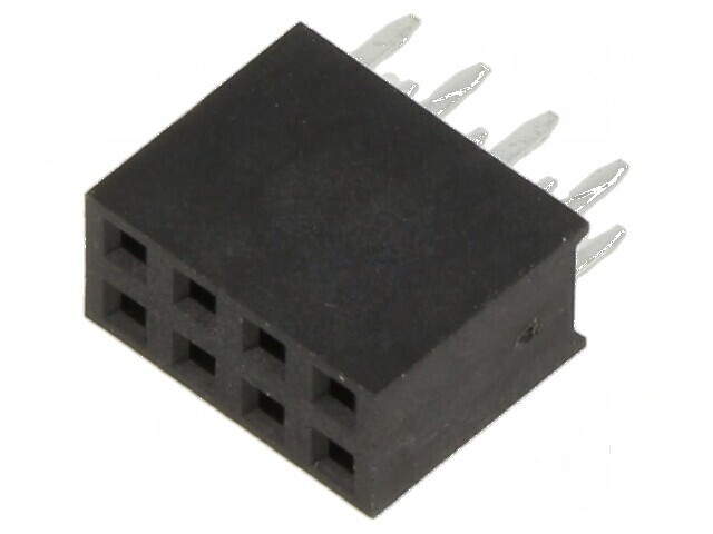 Conector şiruri pini soclu mamă 2,54mm 8 PIN THT pentru PCB