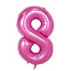 Balon din Folie Cyrax, Cifra 8, 81 cm, Pentru Aer sau Heliu, Bulk, Roz