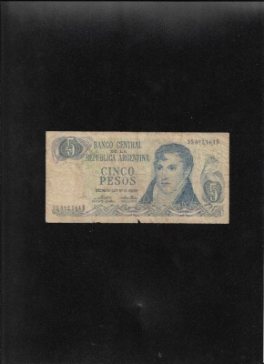 Argentina 5 pesos 1973(76) seria35892164 uzata foto