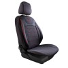 Set Huse Scaune Auto Panda Prestige, Negru cu cusatura Rosie, 11 piese Automobile ProTravel