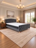 Pat Charcoal 160x200 cm Tapitat Catifea Gri Somiera Inclusa (cod ML 1707)
