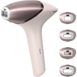 Epilator IPL Philips Lumea Seria 9900 BRI977/00, Senzor Smartskin, tehnologie SenseIQ, conectare la aplicatie cu functii Skin AI, utilizare cu sau far